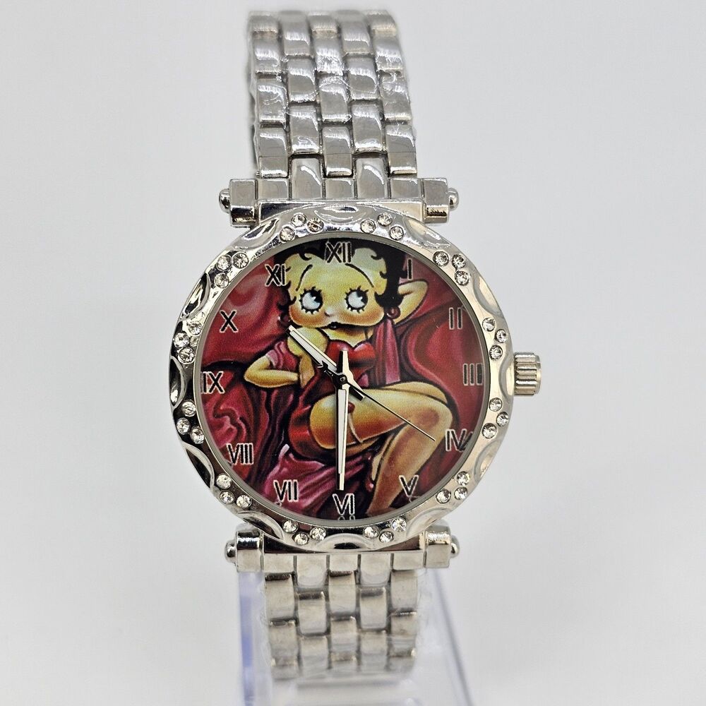 38MM Women's Watch Multicolor Dial Gray Bands 7.5" New Battery